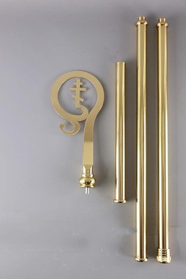 Brass CROZIER Bishop Staff Crosier Quality Craftsmanship, 72'' High Christmas G3