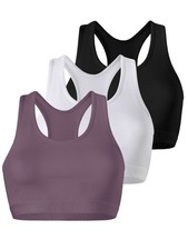 3er Set Bustier Sport BH Bra Racerback Yenita Unterwäsche ohne Bügel