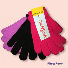 Girls 3pk Gloves - Cat  Jack  Pink/Purple/Black NEW