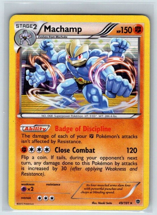 Machamp 49/101 Holo Plasma Blast DMG