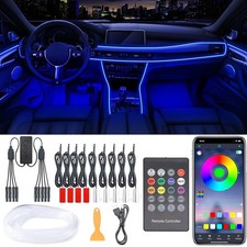 Interior Car Lights, 9 in 1 Car with Wireless APP/RF Remote/Button Control, 1...