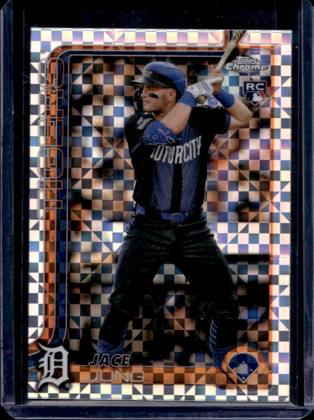 2025 Topps Chrome Jace Jung RC X-Fractor Rookie #225 Tigers