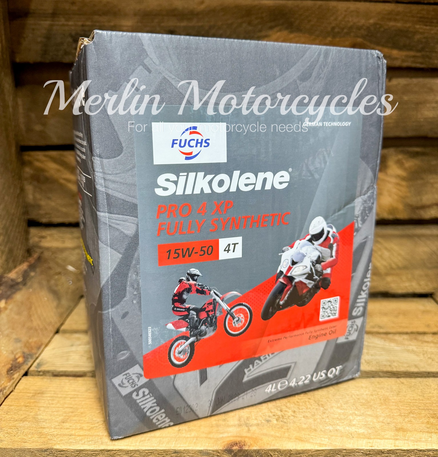 Silkolene PRO4 15w-50 XP Fully Synthetic Ester Motorcycle Engine Oil Cube 4Ltr