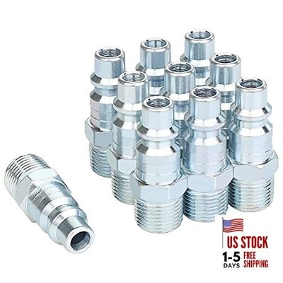 3/8 Air Compressor Accessories Fittings, Industrial M-Type Plug, 3/8 MNPT PLUG