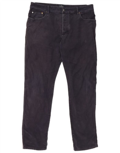 Hackett, Hackett Womens Slim Casual Trousers W36 L31 Navy Blue Cotton DV18