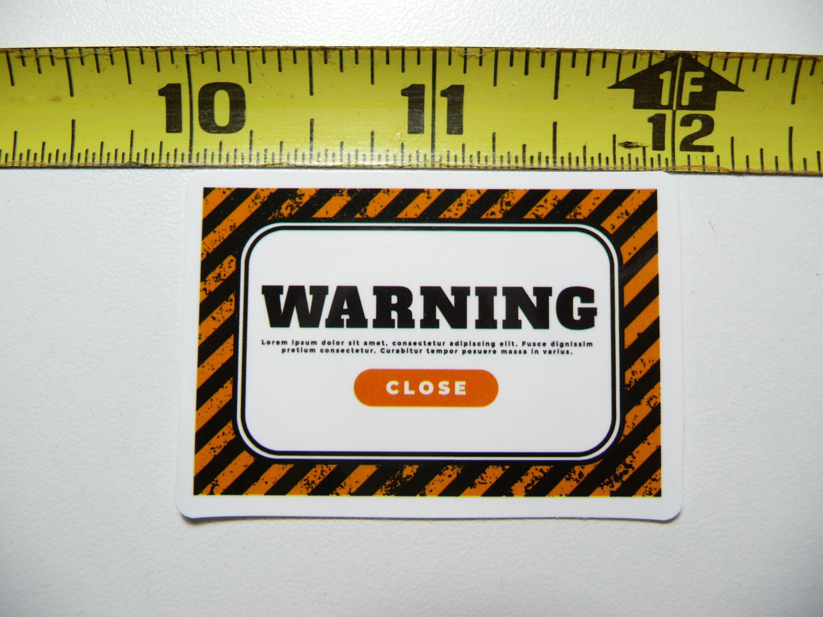 Hilarious Warning Type Notice Lorem Ipsum Sticker for Jokes and Pranks