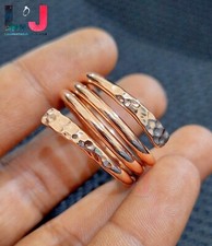 Pure Copper Wrap Ring Arthritis Thumb Ring Hammered Wrapround Ring All Size LJ39