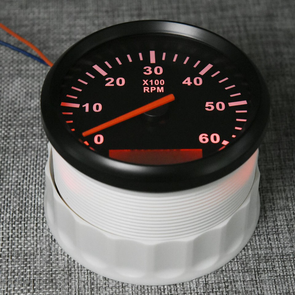 85mm Marine RPM Tachometer Gauge LCD Tacho Hour Meter for Boat 0 ...