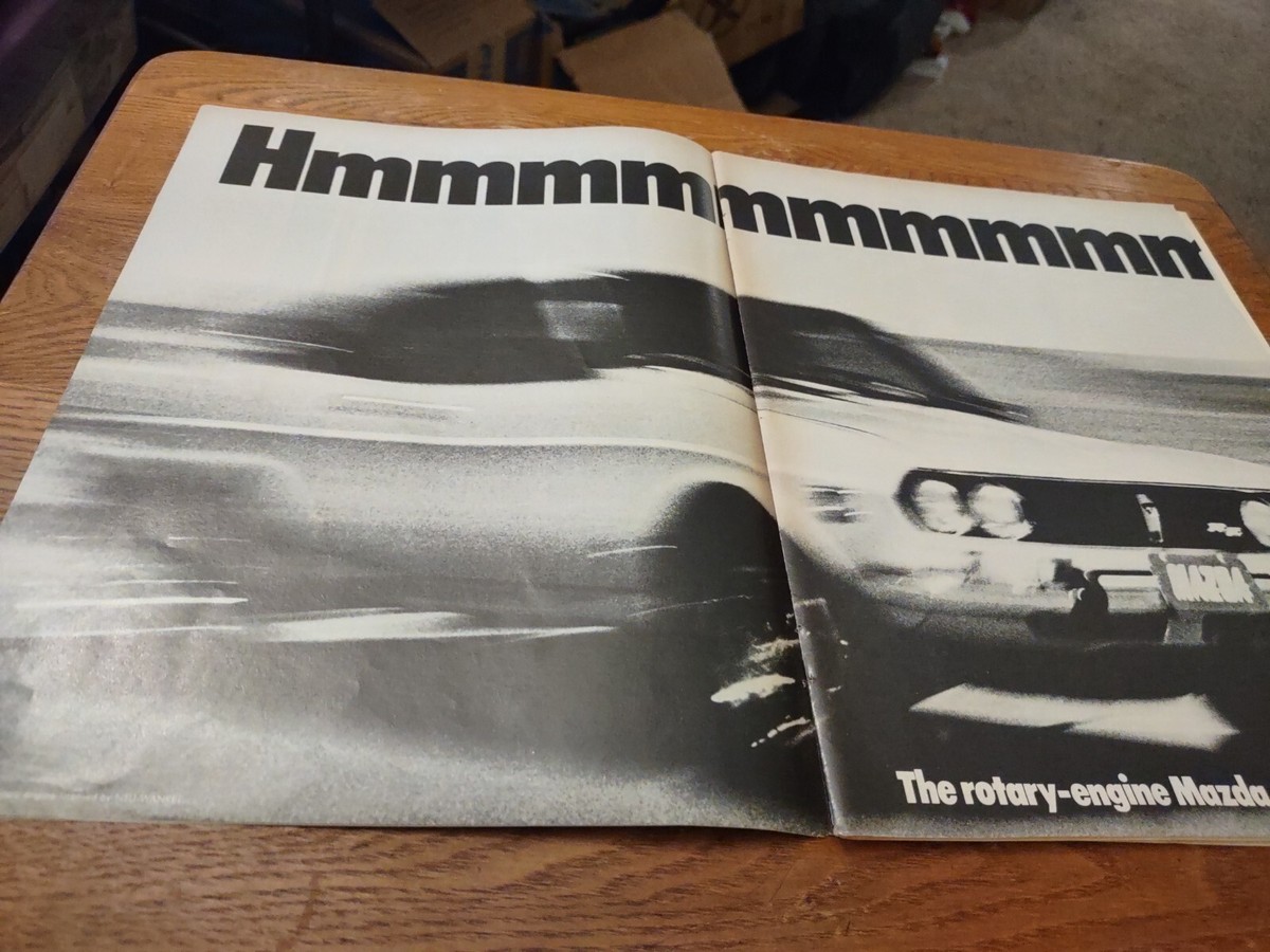 1973 HMMMM Mazda The Rotary -engine 2 page ad Magazine Ad | eBay