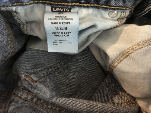 Levi`s 550 Relaxed Fit Tapered Leg Blue Jeans Boys 14 Slim (26x27") - Picture 7 of 8