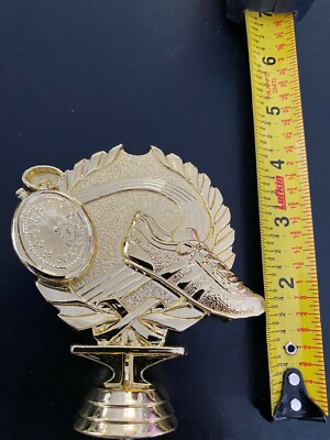 ONE  NEW  Gold Track and Field Trophy topper About 4''
