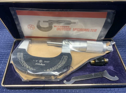 Machinist Tools: Mitutoyo 1-2" Micrometer 102-226 M325-2" (NOS)