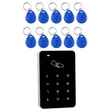 Door Access RFID Reader Touch Keyboard Panel Code Entry 125KHz Keychain Tag Card