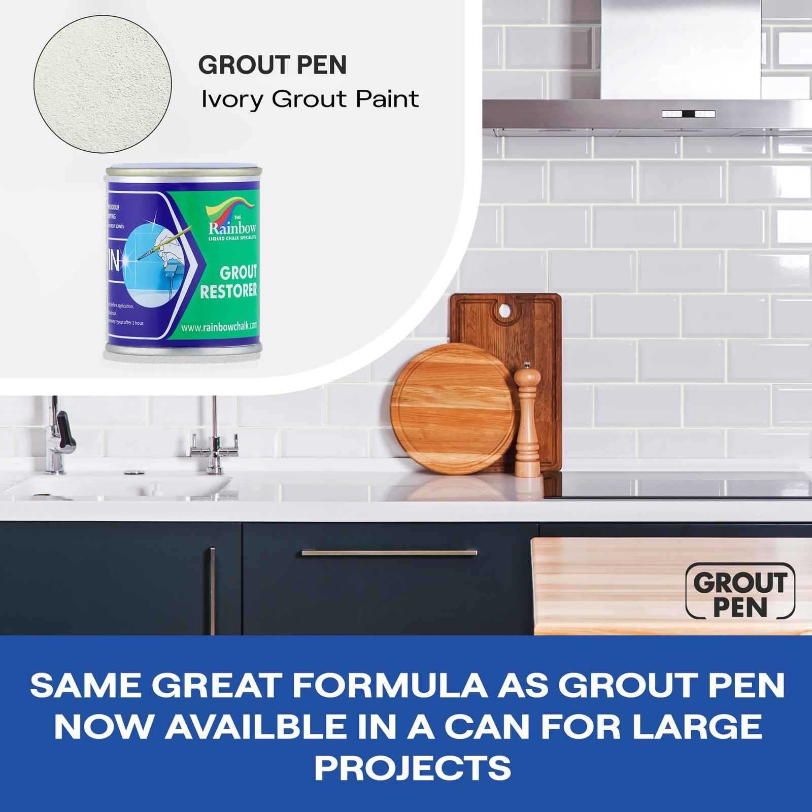 Grout Pen Ivory Grout Paint: Waterproof Tile Paint Grout Refresh Restorer for...