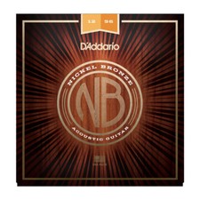 D'Addario NB1256 Nickel Bronze Acoustic Guitar Strings; gauges 12-56