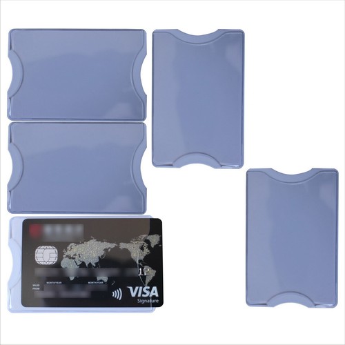 5 Hard Plastic Card Sleeve Clear Credit Card Holders Transparent Card Protector - Picture 1 of 20