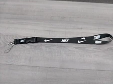 NIKE LANYARD BLACK NEW KEY CHAIN WITH CLASSIC DESIGN.  20" Long.