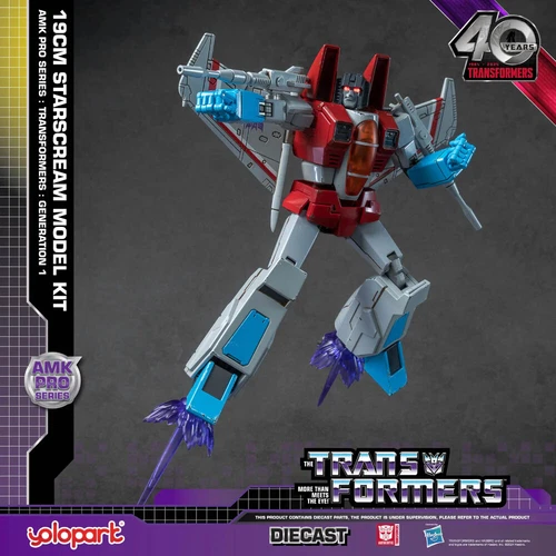 [In Stock] Yolopark Transformers Amk Pro G1 Starscream 19cm Diecast Model Kit - Picture 21 of 23