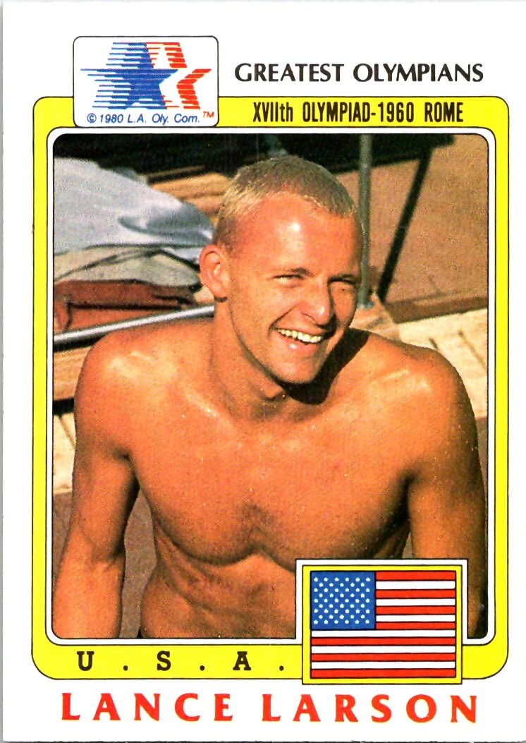 1983 Topps Greatest Olympians - Lance Larson #86 U.S.A. Swimming