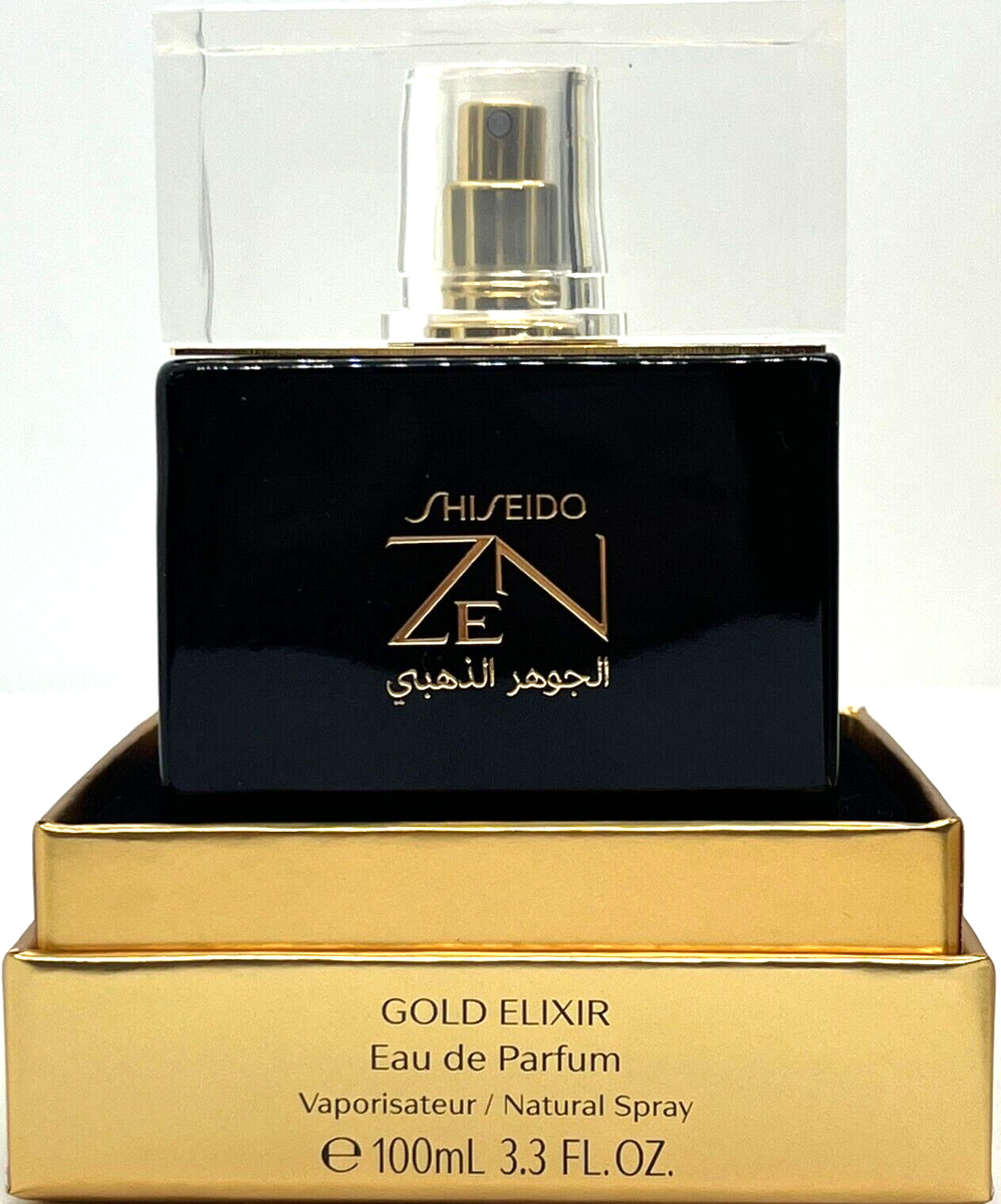 SHISEIDO ZEN GOLD ELIXIR EAU DE PARFUM FOR WOMEN 3.3 Oz / 100 ml