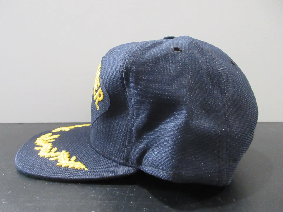 VINTAGE USS Budweiser Hat Cap Snap Back Blue Yellow AB-1  Military Ship Mens 90s - Image 3 of 4