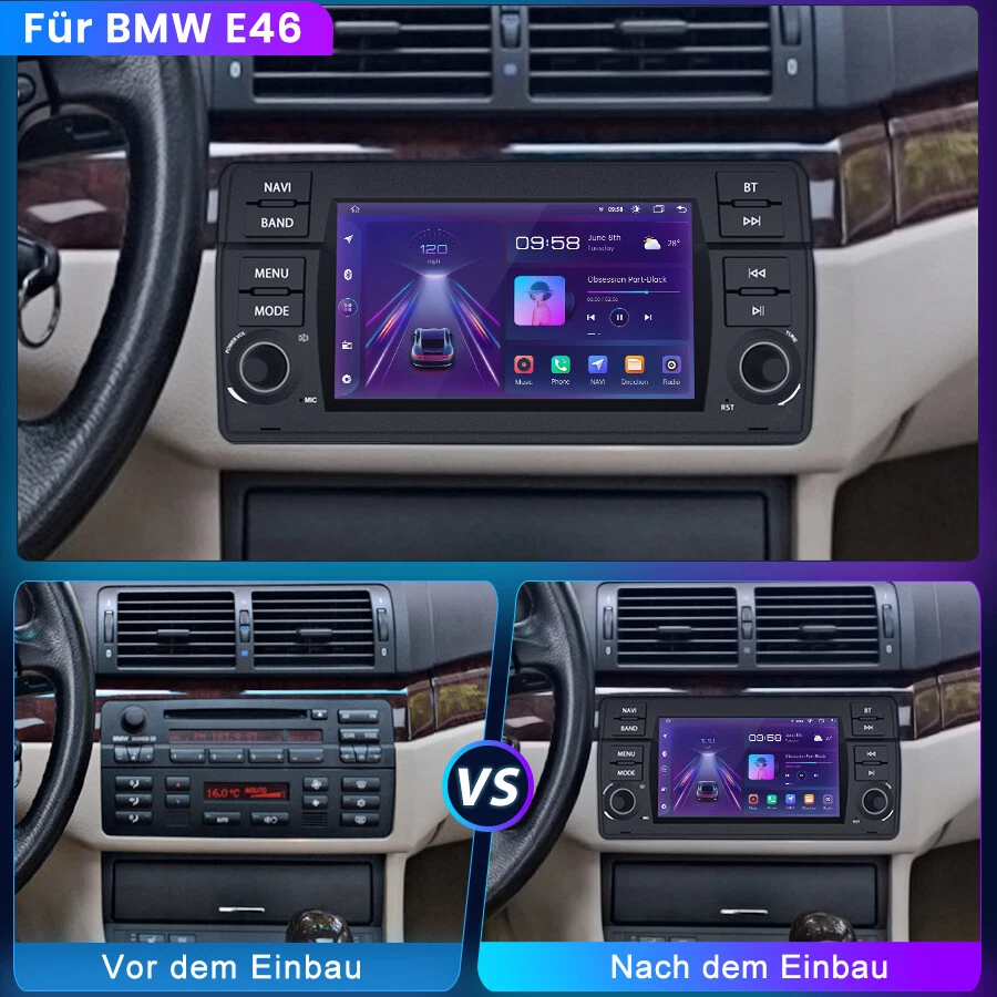 Für BMW E46 3er 318 320 325 M3 DAB+USB Android 12 1+32GB Autoradio GPS Navi RDS - Bild 3 von 4