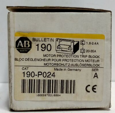 #ad Allen Bradley 190 P024 Magnetic Trip Unit for Motor Starter $120.89