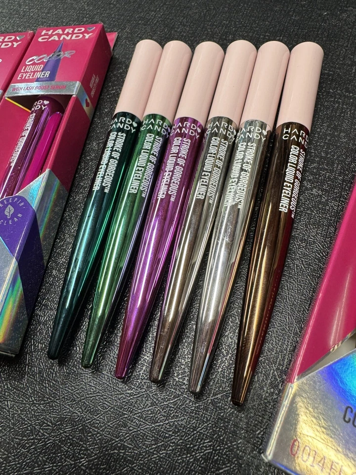 LOTE 100 Delineador de Ojos Líquido Color 6 Tonos Hard Candy Metálico VENTA AL POR MAYOR REVENTA A GRANEL Foto 4 de 4