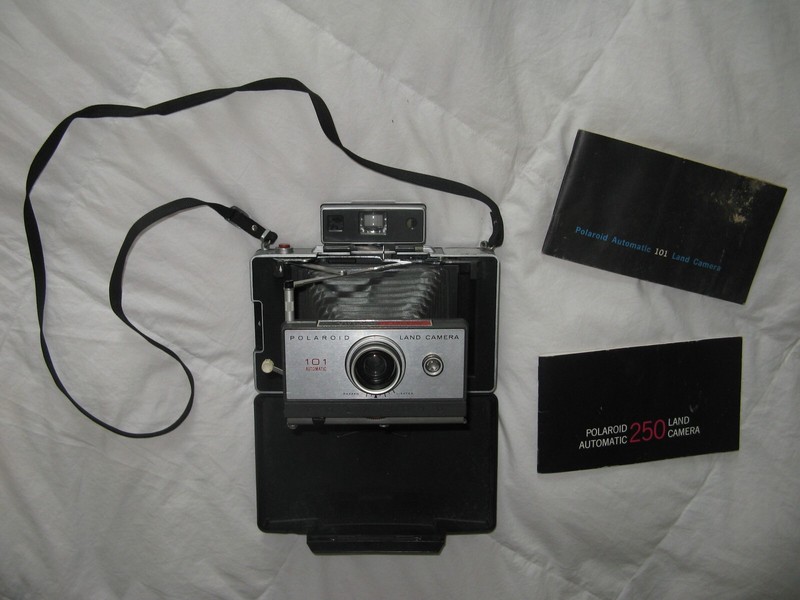 POLAROID LAND CAMERA VINTAGE MODEL 101 INSTANT PHOTO PICTURES ACCESSORIES MANUAL