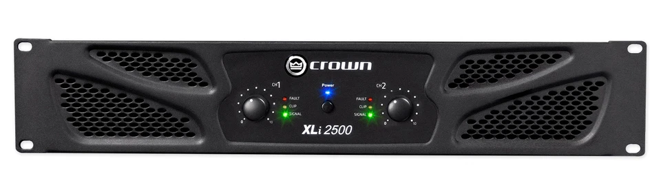Crown Pro Audio XLi2500 1500w 2 Channel DJ/PA Amplifier+2 Speakon to 1/4" Cables - Image 2 of 4