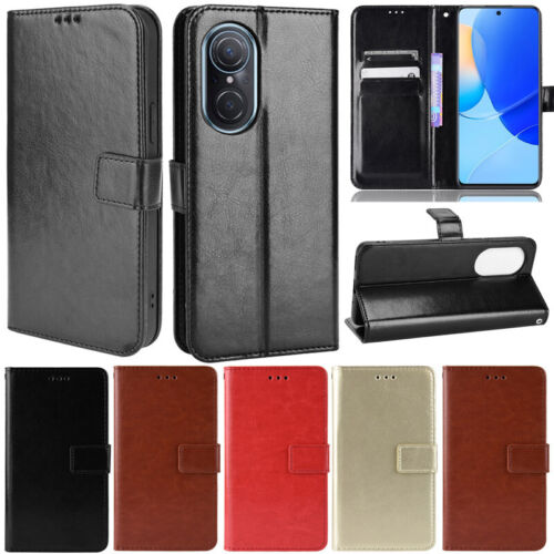 Slim Wallet Flip Cover Case For Huawei Honor X7 X8 P30 Lite P50 Mate 50 Honor 80 - Afbeelding 1 van 48