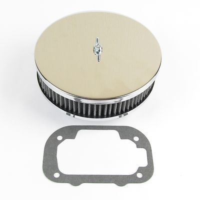 Chrom Weber DGAV DGAS Vergaser Carburettor Pancake Luftfilter Reiniger 45mm tief