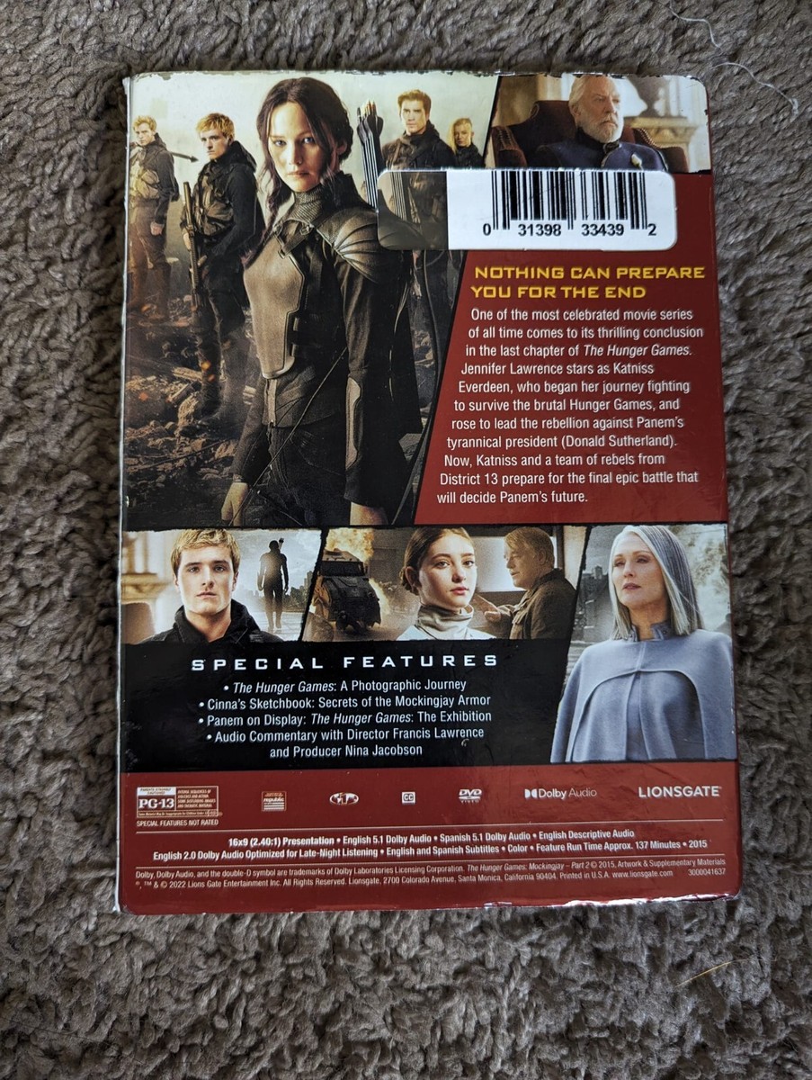 The Hunger Games: MockingJay Part-2 DVD with Special Features | eBay