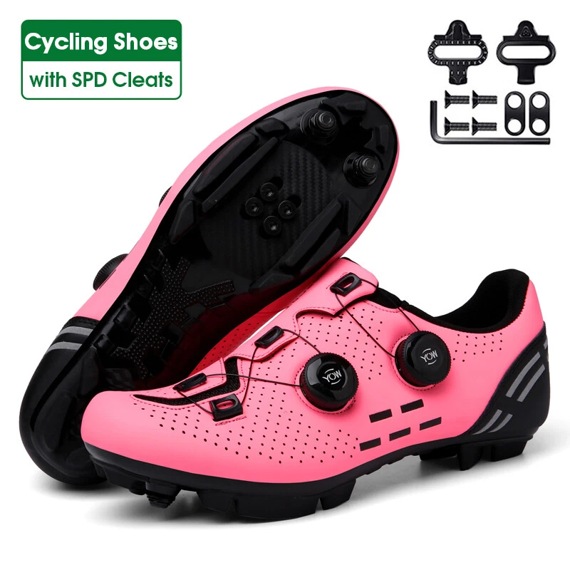 MTB/Zapatos planos con clítoris Hombres Deporte Suciedad Carretera Bicicleta Zapatos Mujeres SPD Botines Zapato Foto 4 de 4