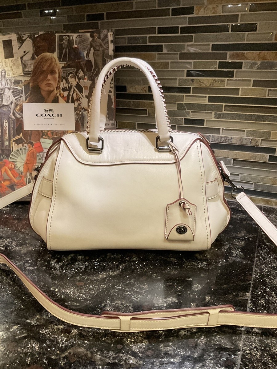 Coach Ace Satchel Glovetanned Leather 37212 Chalk Ivory | eBay