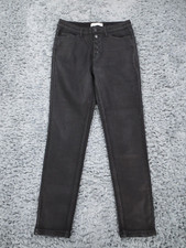 Vervet Jeans Womens 29 Black Stretch Blend Denim Button Fly High Rise Skinny