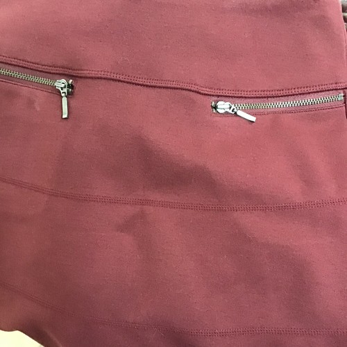 WOMENS ATHLETA Strata A Line BURGUNDY PONTE KNIT ACTIVEWEAR SKIRT ~ SZ XXS - Picture 4 of 5