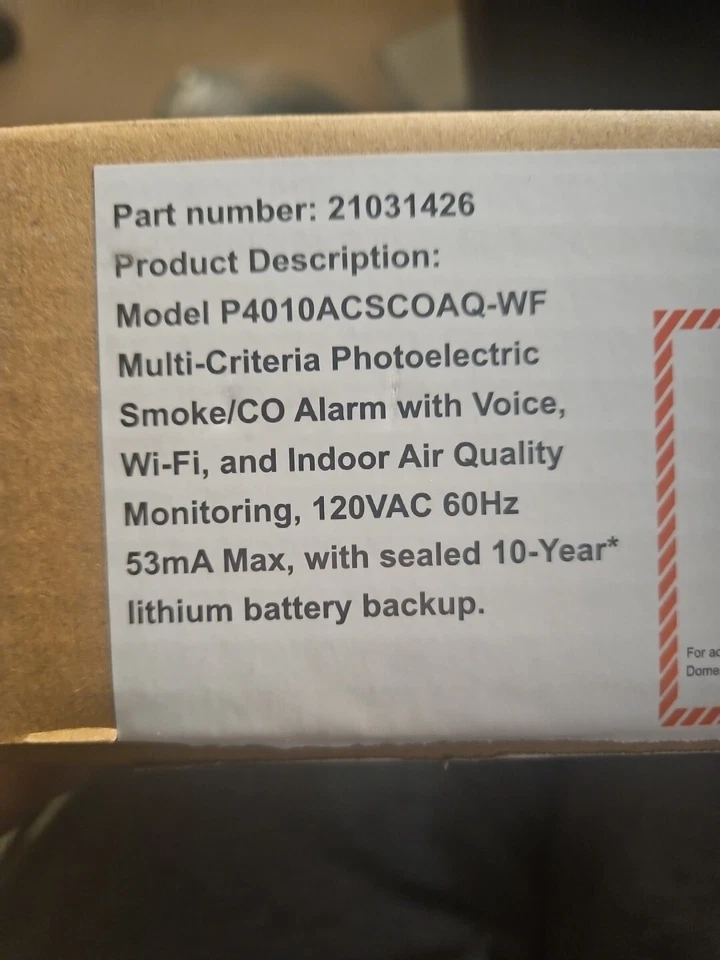 Kidde Smart Smoke & Carbon Monoxide Detector & Indoor Air Quality Monitor, Wi... - Image 4 of 4