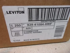 NEW Leviton 929-41084-HWF F-Connector Plastic Housing, Lot of 250 FREE SHIPPING*