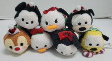 Disney Tsum Tsum 3" Christmas Plush LOT 7 Dale Mickey Minnie Daisy Donald Pluto
