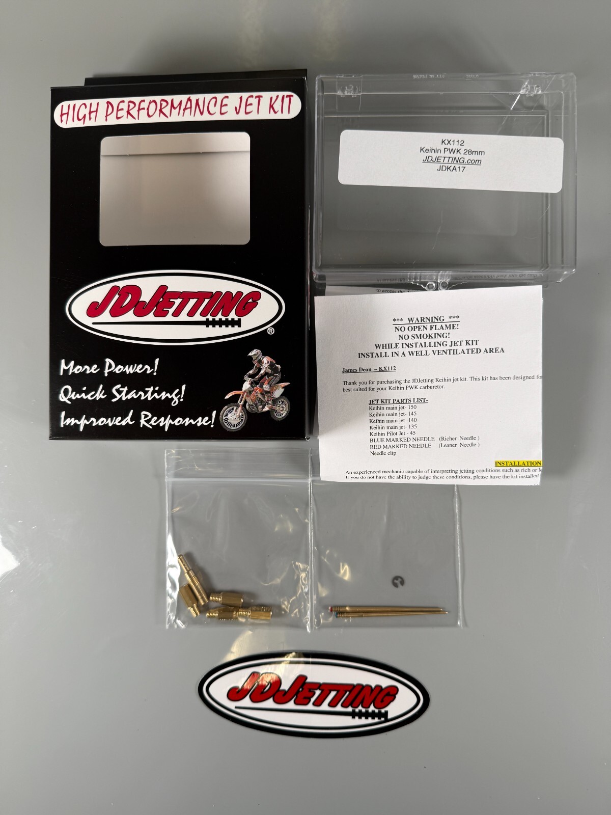 JD Jetting Kit Kawasaki KX112 Needle Jets Main Pilot KX 112 JDKA17