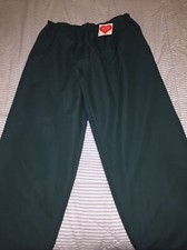 Sz XL Scrub Pants Green Tender Hearts 65 polyester 35 cotton made in USA