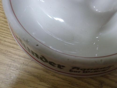 50s 60s Ashtray Bommerlunder Aquavit Stammtisch Ceramic Advertising Vintage - Picture 5 of 5