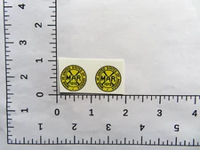 Pair of MARX  CIRCLE WATER SLIDE DECALS /tracking