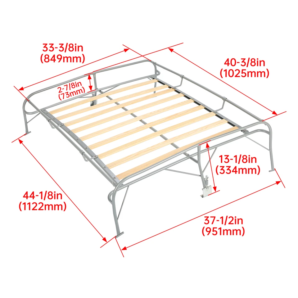 For Volkswagen VW  Beetle Type1 Bug All Years Roof Cargo Rack  w/Wood Slats Set - Image 3 of 4
