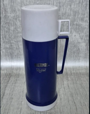 Thermos Limited Vogue 0.45 litre beu foncé made in England  Vintage - A nettoyer - Photo 1/4