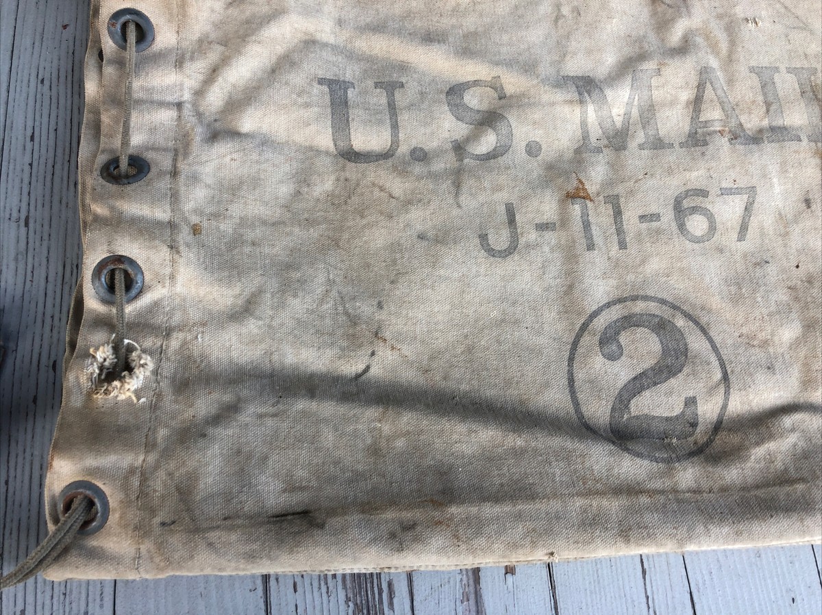 Vintage 1967 U. S. Mail Canvas Bag J-11-67 #2 Domestic 25” x Vintage 1967 U. S. Mail Canvas Bag J-11-67 #2 Domestic 25” x