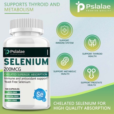 Selenium 200mcg-Thyroid,Heart,and Immune System Health,High Potency Antioxidant