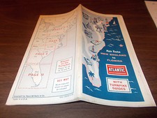 1961 Atlantic Main Routes New England to Florida Vintage 20-page Booklet of Maps