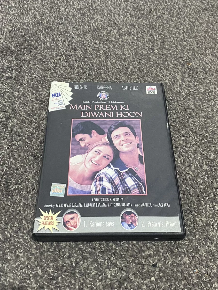 Main Prem Ki Diwani Hoon Rare Bollywood DVD by Ultra Hrithik
